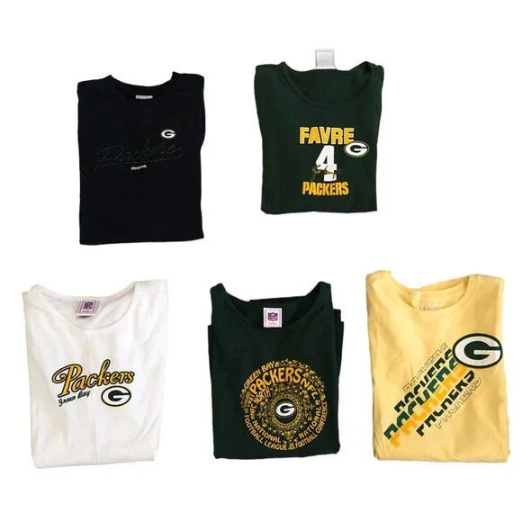 NFL Green Bay Packers Lot of Womens Tops Short Sleeve Long Sleeve & Vintage - Picture 1 of 15